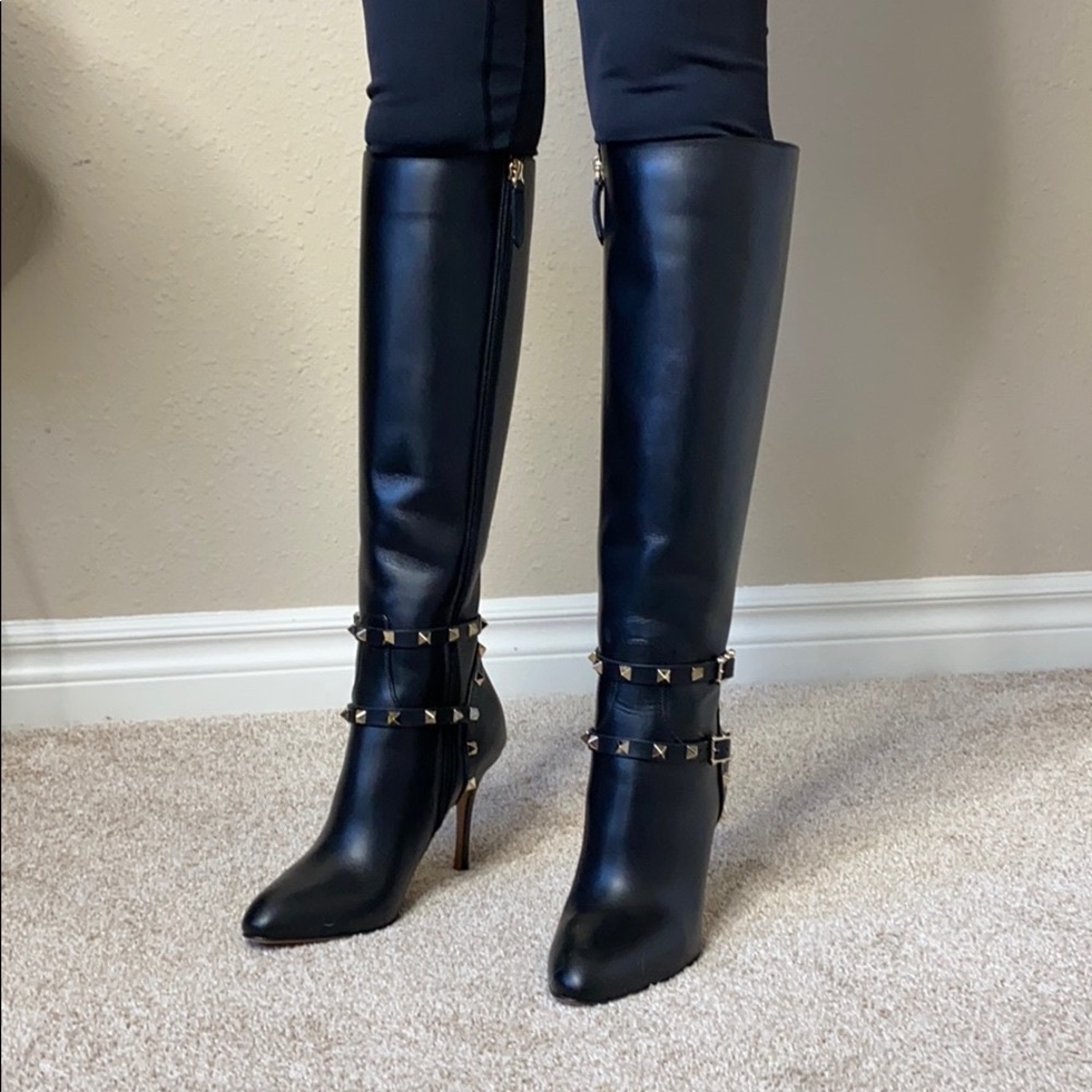 Valentino Garavani “Rockstud” Knee High Boots